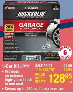 Menards 1-Car Kit offer