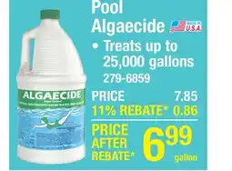 Menards Pool Algaecide offer