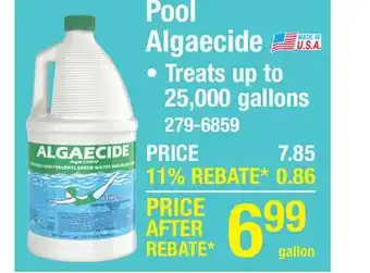 Menards Pool Algaecide offer