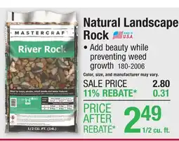 Menards Natural Landscape Rock offer