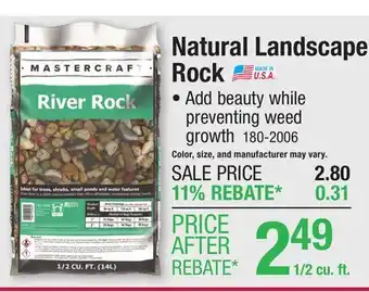 Menards Natural Landscape Rock offer