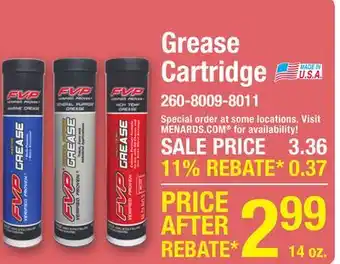 Menards Grease Cartridge offer