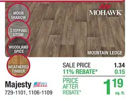 Menards Majesty Waterproof Sheet Vinyl offer