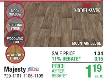 Menards Majesty Waterproof Sheet Vinyl offer