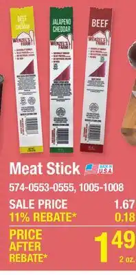 Menards Meat Stick offer
