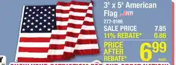Menards 3' x 5' American Flag offer
