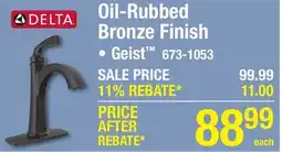 Menards Oil-Rubbed Bronze Finish offer