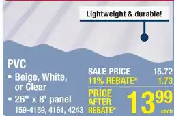 Menards PVC PANELS offer