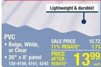 Menards PVC PANELS offer