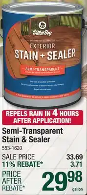 Menards Semi-Transparent Stain & Sealer offer