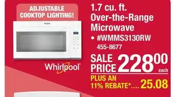 Menards 1.7 cu. ft. Over-the-Range Microwave offer