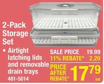 Menards 2-Pack Storage Set offer