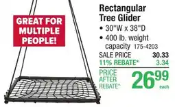 Menards Rectangular Tree Glider offer