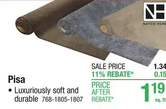 Menards Pisa offer