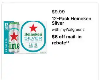 Walgreens 12-Pack Heineken Silver offer
