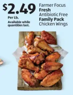 Aldi Farmer Focus Fresh Antibiotic Free Family Pack Chicken Wings offer