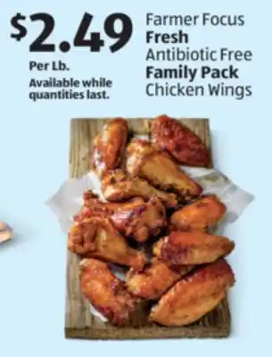Aldi Farmer Focus Fresh Antibiotic Free Family Pack Chicken Wings offer