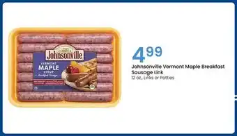 Jewel-Osco Johnsonville Vermont Maple Breakfast Sausage Link offer