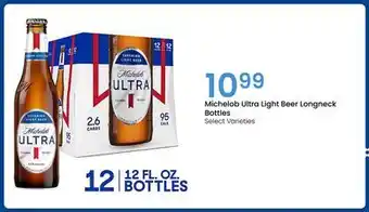 Jewel-Osco Michelob Ultra Light Beer Longneck Bottles offer