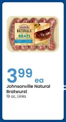 Jewel-Osco Johnsonville Natural Bratwurst offer