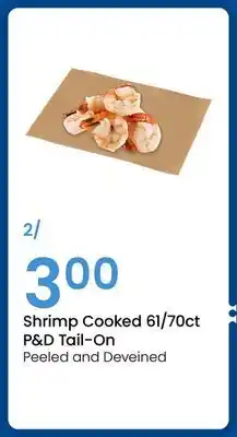 Jewel-Osco Shrimp Cooked 61/70ct P&D Tail-On offer
