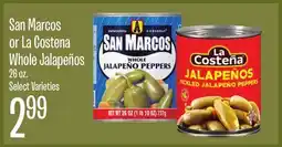 Jewel-Osco San Marcos or La Costena Whole Jalapeños offer