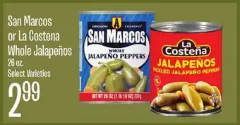 Jewel-Osco San Marcos or La Costena Whole Jalapeños offer