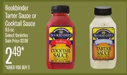 Jewel-Osco Bookbinder Tarter Sauce or Cocktail Sauce offer