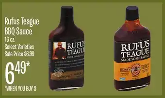 Jewel-Osco Rufus Teague BBQ Sauce offer
