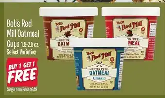 Jewel-Osco Bob's Red Mill Oatmeal Cups offer