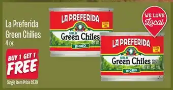 Jewel-Osco La Preferida Green Chilies offer