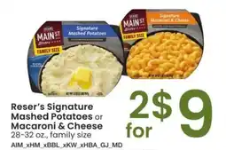 Albertsons Reser's Signature Mashed Potatoes or Macaroni & Cheese - 28-32 oz., family size offer