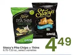 Albertsons Stacy's Pita Chips or Thins - 6.75-7.33 oz., select varieties offer