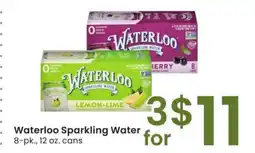 Albertsons Waterloo Sparkling Water - 8 - pk., 12 oz. cans offer