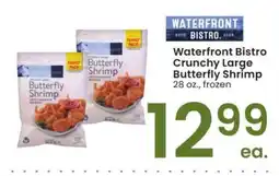 Albertsons Waterfront Bistro Crunchy Large Butterfly Shrimp - 28 oz., frozen offer