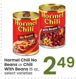 Albertsons Hormel Chili No Beans or Chili With Beans - 15 oz., select varieties offer
