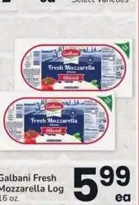 Albertsons Galbani Fresh Mozzarella Log - 16 oz offer