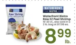 Albertsons Waterfront Bistro Raw EZ Peel Shrimp - 16-20 ct., also sold in a 2 lb. bag at $17.98 ea offer