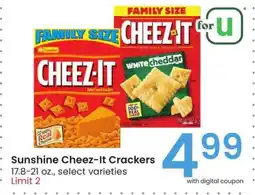 Albertsons Sunshine Cheez-It Crackers - 17.8-21 oz., select varieties offer