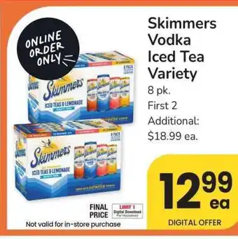 Albertsons Skimmers Vodka Iced Tea Variety - 8 pk offer