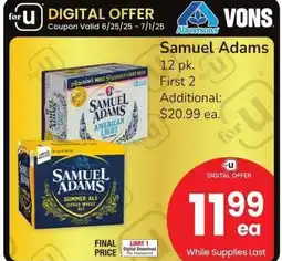 Albertsons Samuel Adams - 12 pk offer