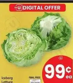 Albertsons Iceberg Lettuce offer