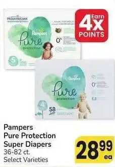 Albertsons Pampers Pure Protection Super Diapers - 36-82 ct. Select Varieties offer