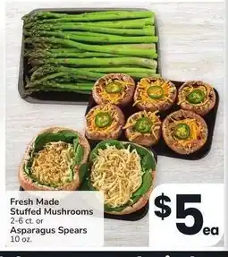 Albertsons Fresh Made Stuffed Mushrooms 2-6 ct. or Asparagus Spears 10 oz offer
