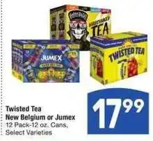 Albertsons Twisted Tea New Belgium or Jumex - 12 Pack - 12 oz. Cans, Select Varieties offer