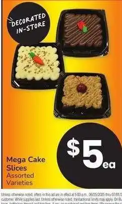 Albertsons Mega Cake Slices - Assorted Varieties offer
