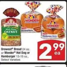 Albertsons Oroweat Bread 24 oz. or Wonder Hot Dog or Hamburger 13-15 oz. - Select Varieties offer