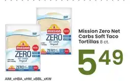 Albertsons Mission Zero Net Carbs Soft Taco Tortillas - 8 ct offer