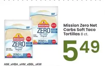 Albertsons Mission Zero Net Carbs Soft Taco Tortillas - 8 ct offer