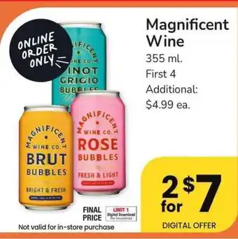 Albertsons Magnificent Wine - 355 ml offer